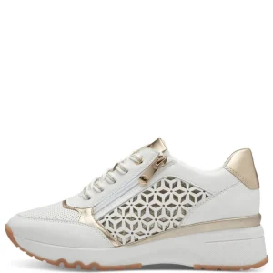 MARCO TOZZI Casual Shoes | Wedges*2-23721 Wedge Trainer-WHITE MULTI