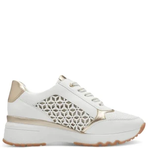 MARCO TOZZI Casual Shoes | Wedges*2-23721 Wedge Trainer-WHITE MULTI