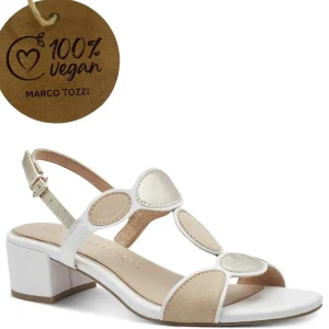 MARCO TOZZI Casual Shoes | Sandals*Vegan Sandal 2-28231 White Beige