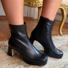 Marian Heels | Ankle Boots*65802 Platform Ankle Boot-BLACK