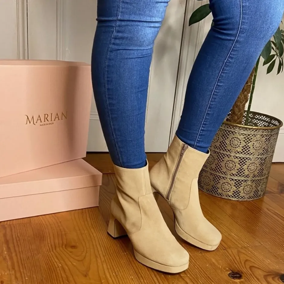 marian__platform_beige_1.webp Marian Heels | Ankle Boots*65802 Platform -BEIGE