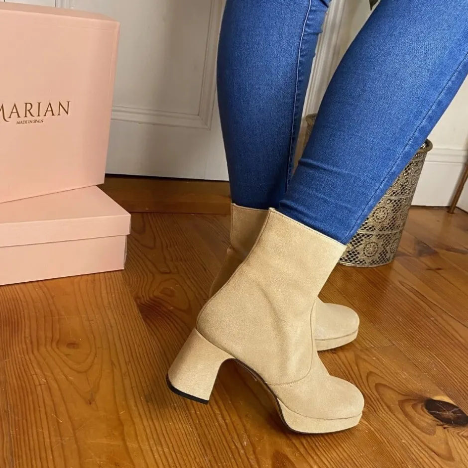 marian__platform_beige_3.webp Marian Heels | Ankle Boots*65802 Platform -BEIGE