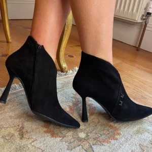 Marian Ankle Boots | Heels*13804 Suede -BLACK