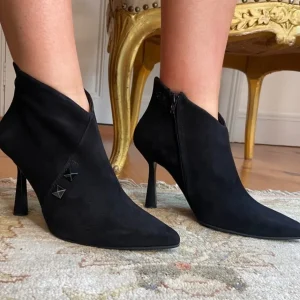 Marian Ankle Boots | Heels*13804 Suede -BLACK