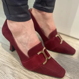 Marian Heels*11104 Suede Heel-BORDEAUX