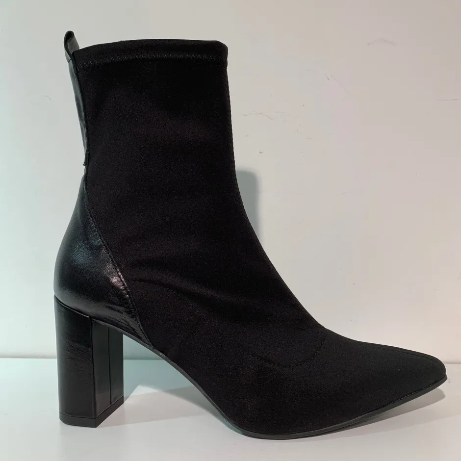 marian_block_heel_sock_bo_0.webp Marian Heels | Ankle Boots*Block Heel Sock Boot 13602-BLACK