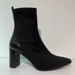 Marian Heels | Ankle Boots*Block Heel Sock Boot 13602-BLACK