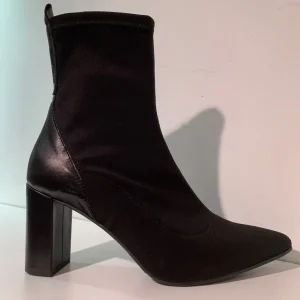 Marian Heels | Ankle Boots*Block Heel Sock Boot 13602-BLACK