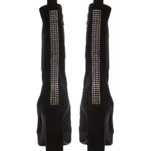 Marian Ankle Boots*Mid Calf Suede Ankle Boot 25800-BLACK