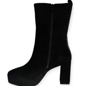 Marian Ankle Boots*Mid Calf Suede Ankle Boot 25800-BLACK