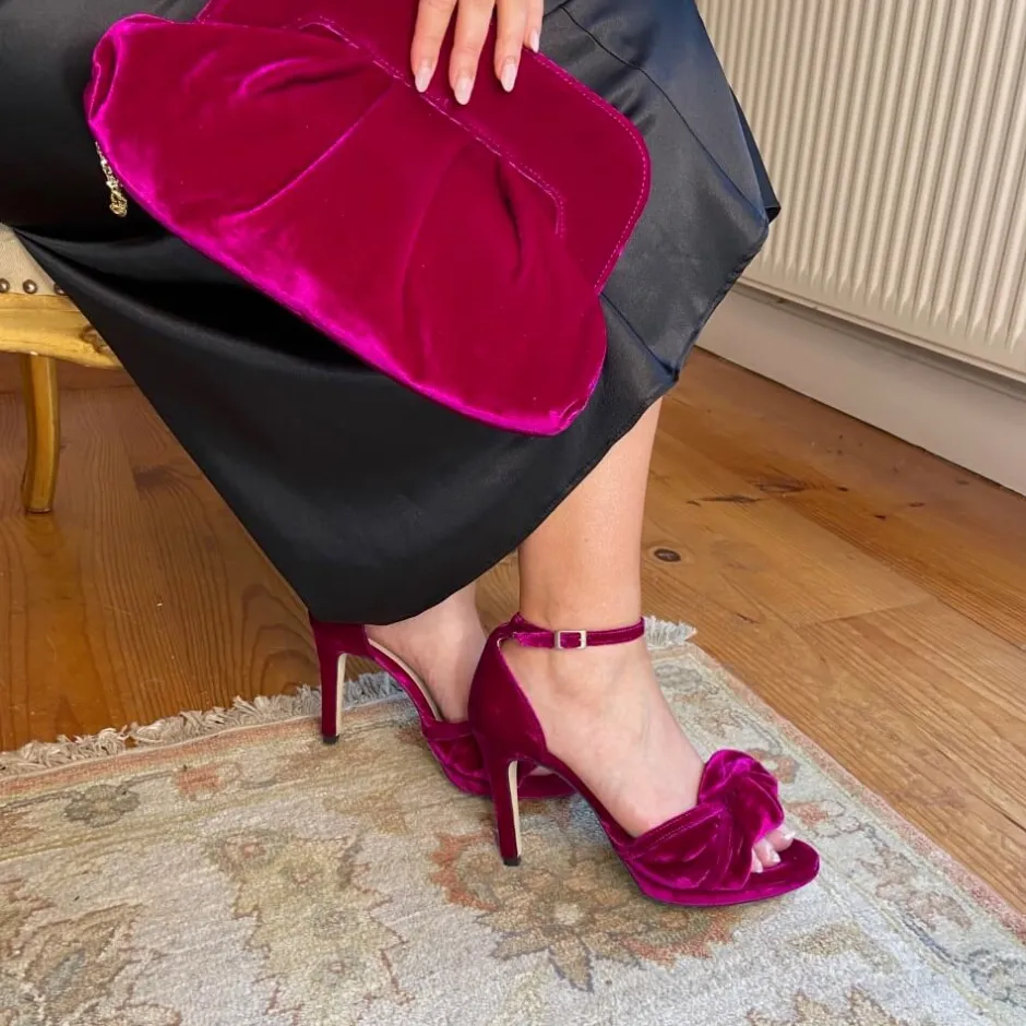 marian_velvet_sandalwine_4.webp Marian Sandals | Heels*58806 Velvet Sandal-WINE