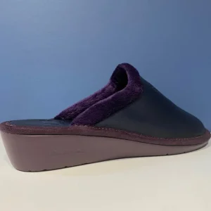 Nordikas Slippers*238/8 Leather Slippers-NAVY