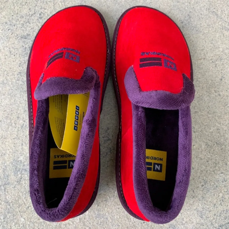 nordikas__suede_cereza_re_1.webp Nordikas Slippers*305 Suede -CEREZA RED