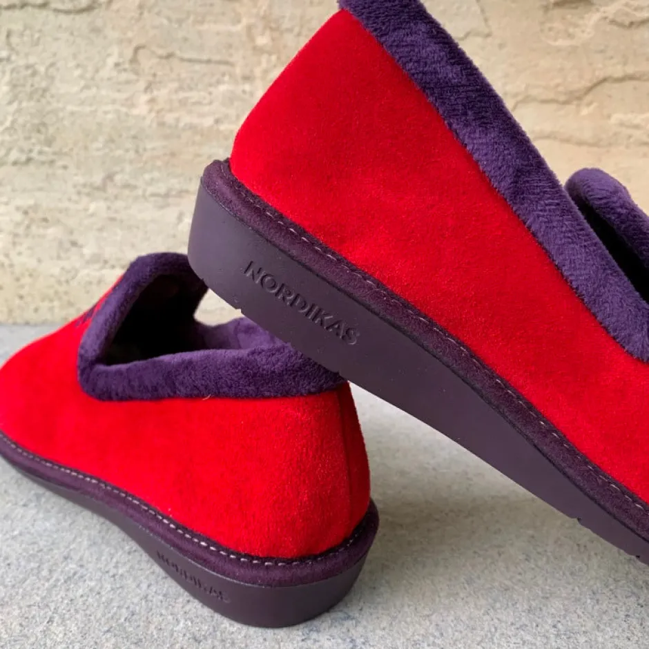 nordikas__suede_cereza_re_3.webp Nordikas Slippers*305 Suede -CEREZA RED
