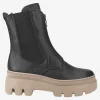Paul Green Ankle Boots*8030 Centre Zip -BLACK