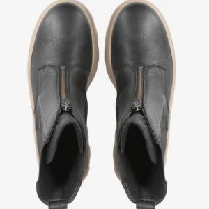 Paul Green Ankle Boots*8030 Centre Zip -BLACK
