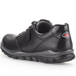 Rolling Soft Walking Shoes | Black Trainers*Rollingsoft 36.968 Fantastic-BLACK LEATHER