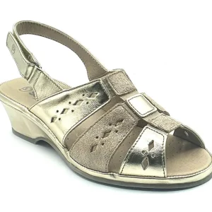 Suave Sandals*Catania Wedge Sandal-GOLD