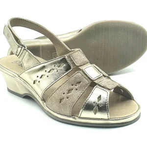 Suave Sandals*Catania Wedge Sandal-GOLD