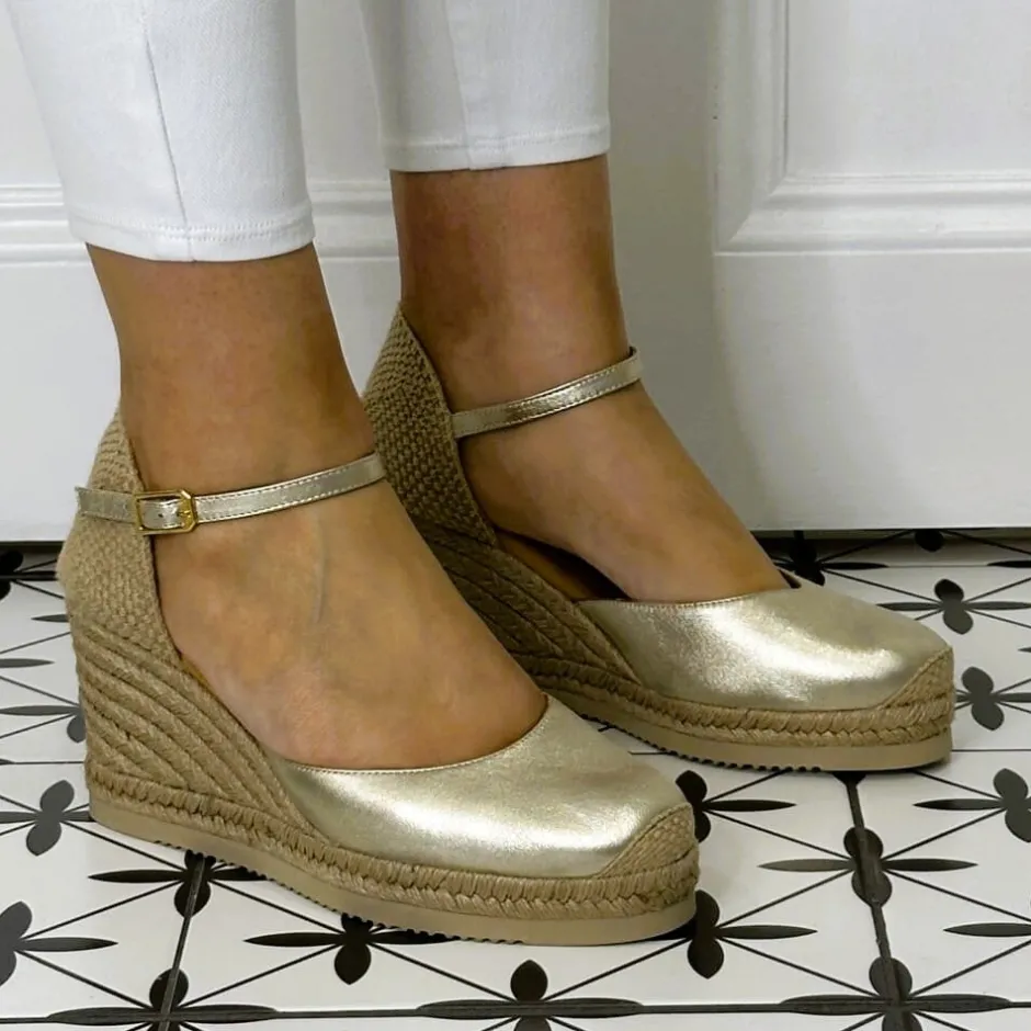 unisa_castilla_espadrille_1.webp UNISA Sandals | Wedges*CASTILLA Espadrilles Platino Gold