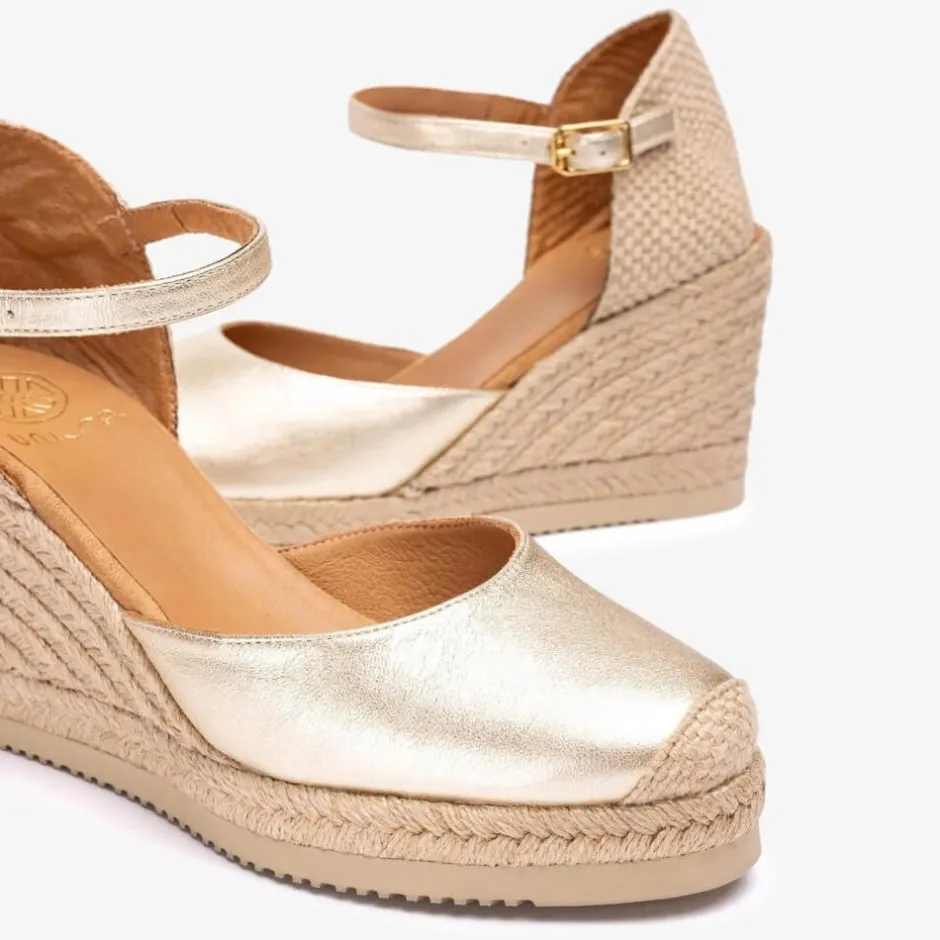 unisa_castilla_espadrille_5.webp UNISA Sandals | Wedges*CASTILLA Espadrilles Platino Gold