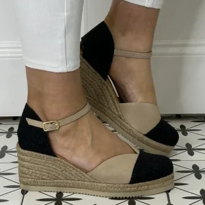 UNISA Sandals | Wedges*Cech Espadrilles -BLACK NUDE