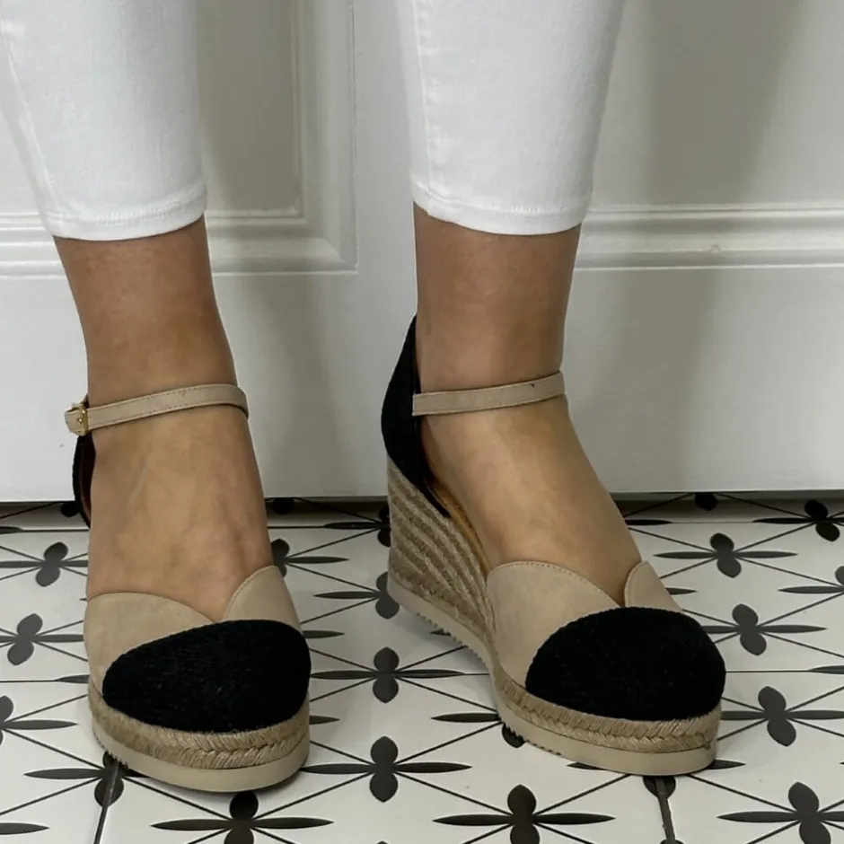 unisa_cech_espadrilles_bl_2.webp UNISA Sandals | Wedges*Cech Espadrilles -BLACK NUDE