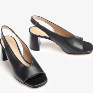 UNISA Sandals | Heels*MONDY PEEPTOE SLINGBACK-BLACK Leather