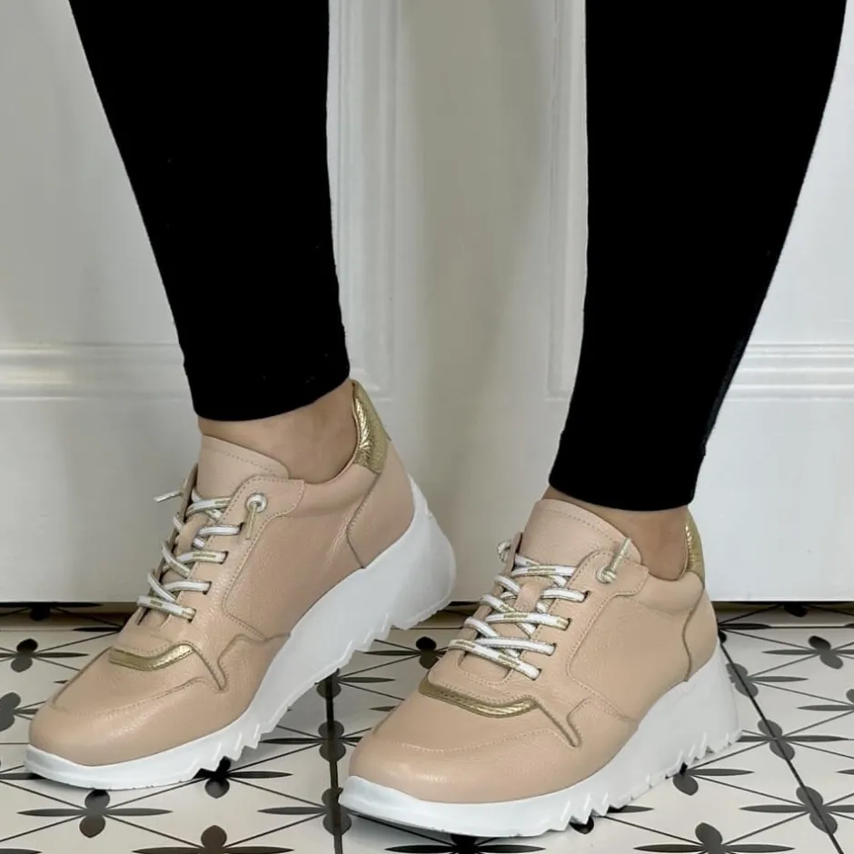 wonders_adore_wedge_train_1.webp Wonders Casual Shoes | Trainers*Adore Wedge Trainer E-6761 Palo Nude