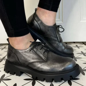 Wonders Casual Shoes*C-7503 Andrea Laced Shoe-PEWTER