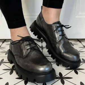 Wonders Casual Shoes*C-7503 Andrea Laced Shoe-PEWTER