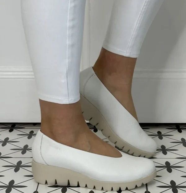 Wonders Casual Shoes*Fly Wedge C-33100-WHITE