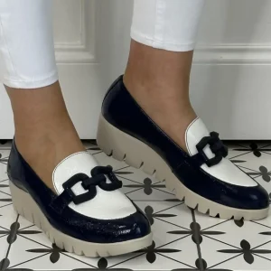 Wonders Casual Shoes | Loafers*Fly Wedge Loafer C-33311-NAVY WHITE