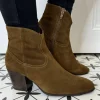 Wonders Ankle Boots*I-8912 Cane Western Boot Capuccino