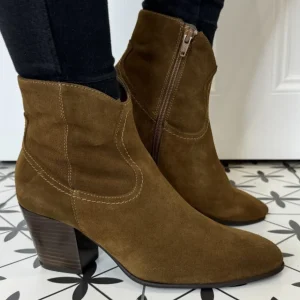 Wonders Ankle Boots*I-8912 Cane Western Boot Capuccino