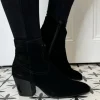 Wonders Ankle Boots*I-8912 Cane Western Boot-BLACK