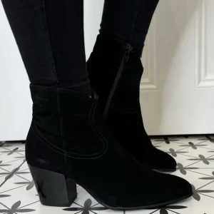 Wonders Ankle Boots*I-8912 Cane Western Boot-BLACK