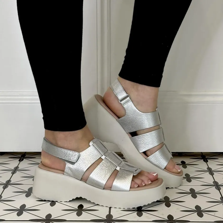 wonders_nora_sandal_d_sil_0.webp Wonders Casual Shoes | Sandals*Nora Sandal D-9724 SILVER
