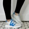 Wonders Casual Shoes | Trainers*Racer Trainerd A-2476 White Lagoon Blue