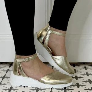 Wonders Sandals*Selfie Wedge Sandal E-6703-GOLD