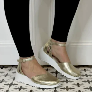 Wonders Sandals*Selfie Wedge Sandal E-6703-GOLD