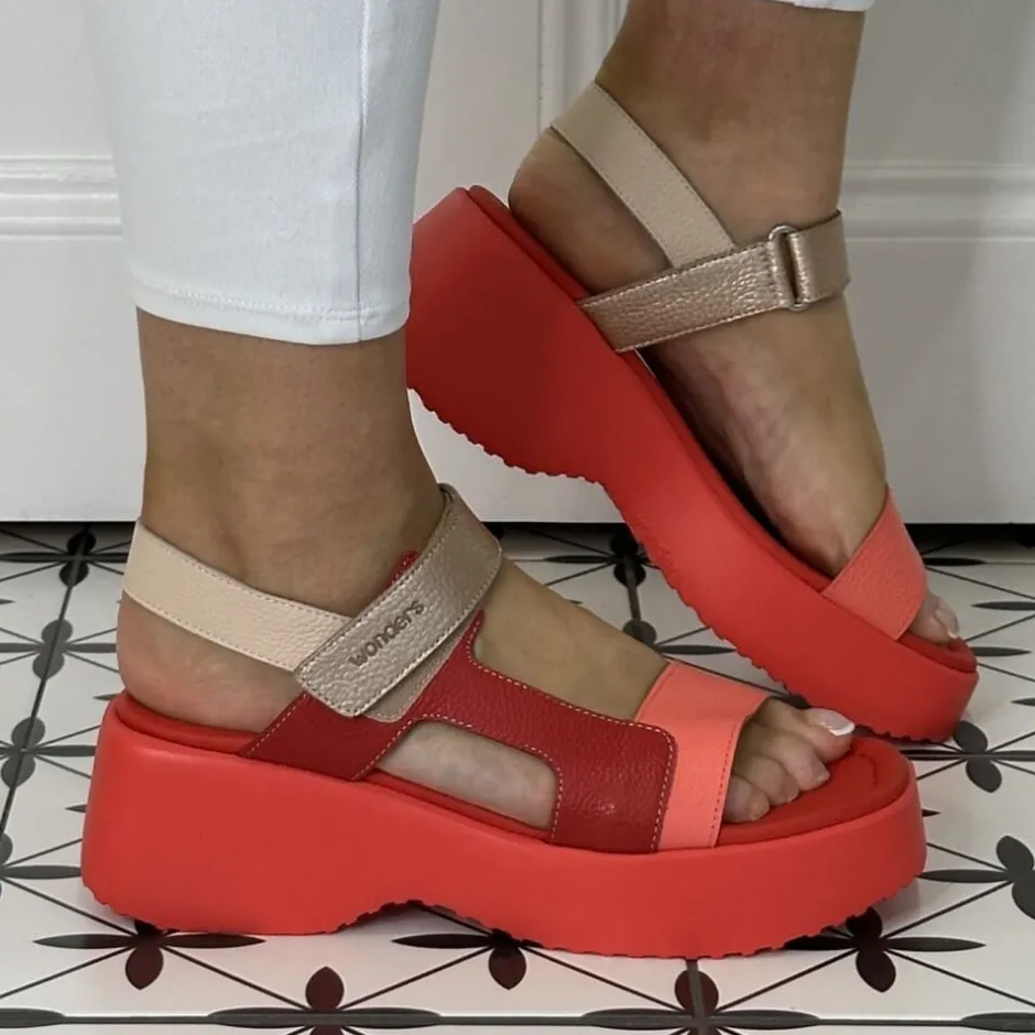 wonders_sporty_leather_sa_0.webp Wonders Casual Shoes | Sandals*Sporty Leather Sandal D-9725 -CORAL